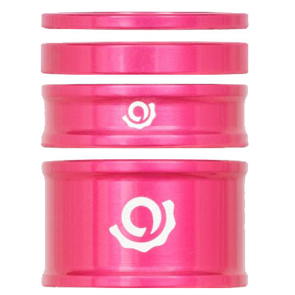 Industry Nine Headset Combo Spacer Kit, 1-1/8", Set/4, Pink