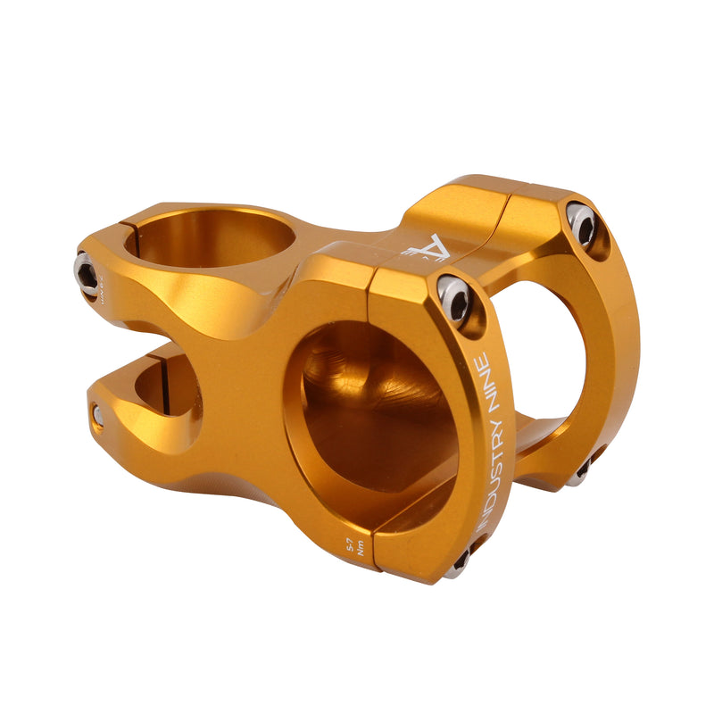 Industry Nine A35 Stem - 50mm, 35 Clamp, +/-7, 1 1/8", Aluminum, Gold