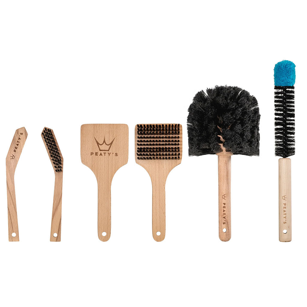 Peaty's Bicycle Brush Set, Beech Wood, 4/piece