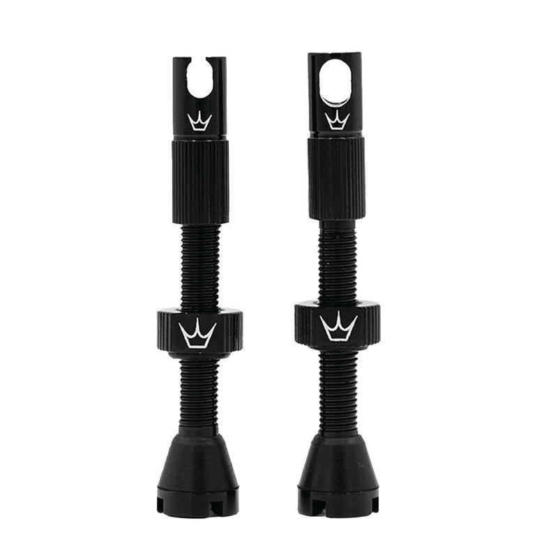 Peaty's Alloy Presta Valve Stem, 60mm, Pair, Black